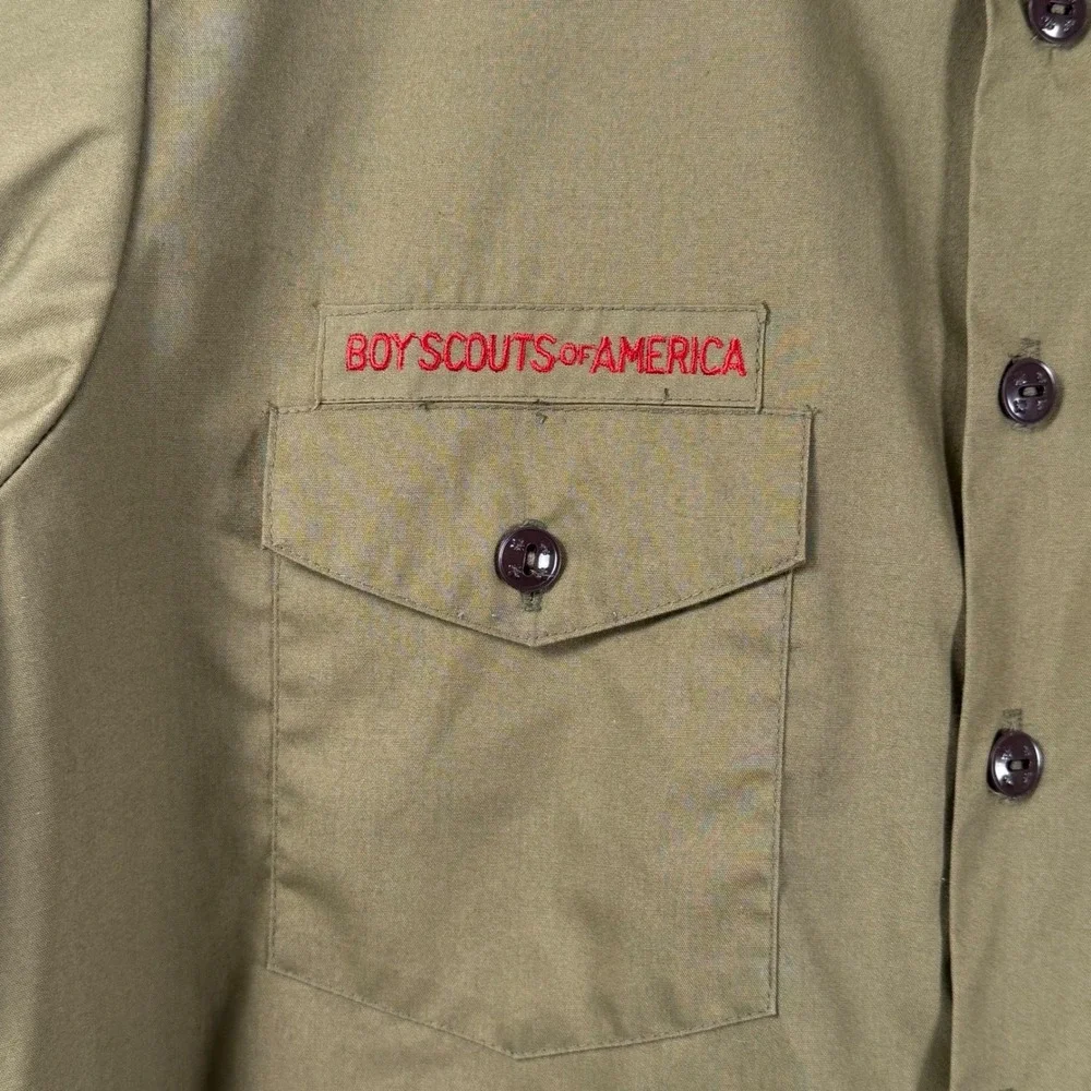 Boy Scouts of America 60s Uniform Blank Shirt & Pants Khaki Cotton‎ Poly Mens M
